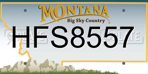 HFS8557 Montana License Plate