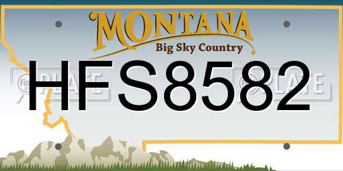 HFS8582 Montana License Plate