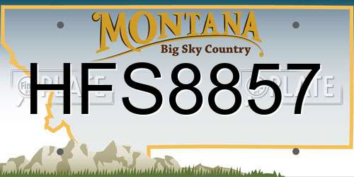 HFS8857 Montana License Plate