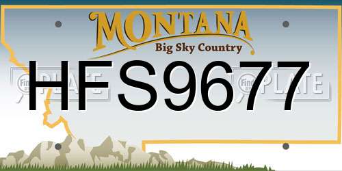 HFS9677 Montana License Plate