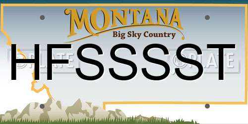 HFSSSST Montana License Plate