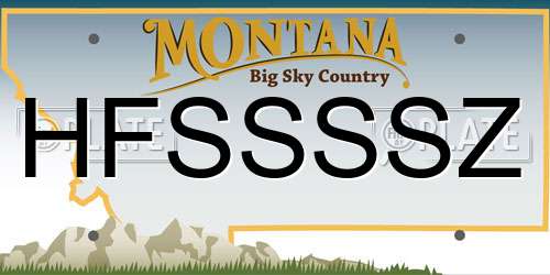 HFSSSSZ Montana License Plate