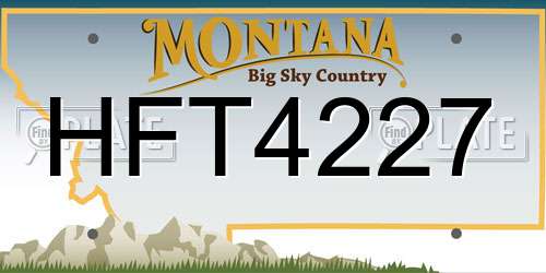 HFT4227 Montana License Plate
