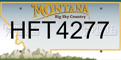 HFT4277 Montana License Plate