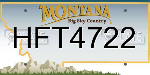HFT4722 Montana License Plate