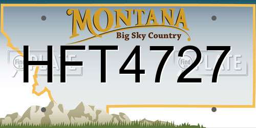 HFT4727 Montana License Plate