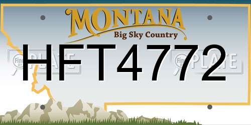 HFT4772 Montana License Plate
