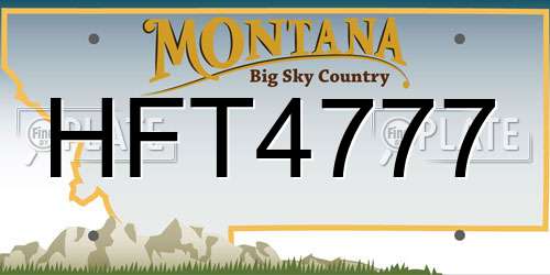 HFT4777 Montana License Plate