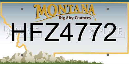 HFZ4772 Montana License Plate