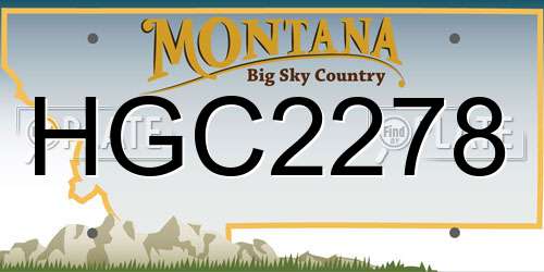 HGC2278 Montana License Plate