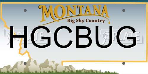 HGCBUG Montana License Plate