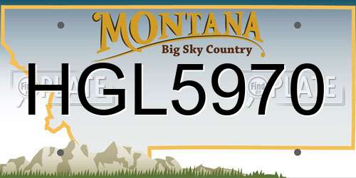 HGL5970 Montana License Plate