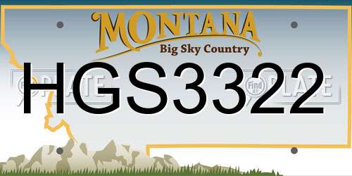 HGS3322 Montana License Plate