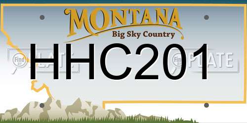 HHC201 Montana License Plate