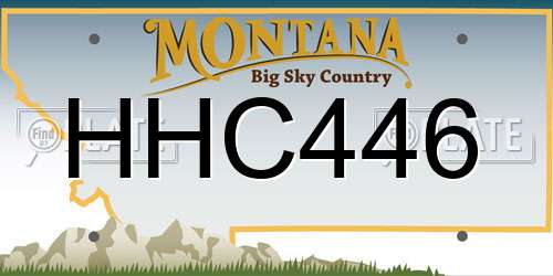 HHC446 Montana License Plate