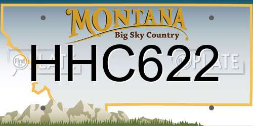 HHC622 Montana License Plate