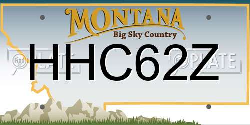 HHC62Z Montana License Plate