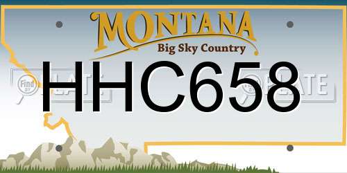 HHC658 Montana License Plate