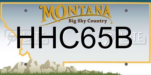 HHC65B Montana License Plate