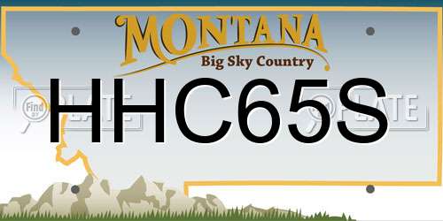 HHC65S Montana License Plate