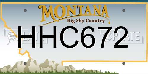 HHC672 Montana License Plate