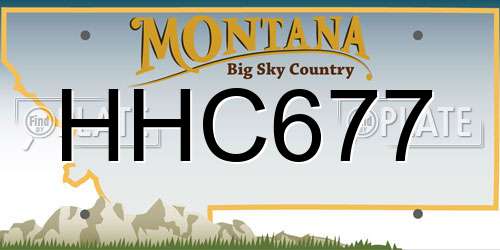 HHC677 Montana License Plate