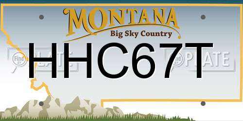 HHC67T Montana License Plate