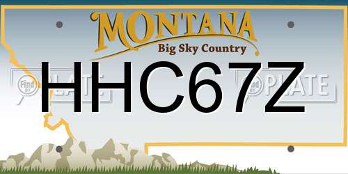 HHC67Z Montana License Plate