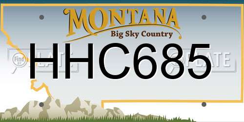 HHC685 Montana License Plate