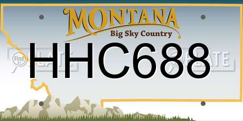 HHC688 Montana License Plate