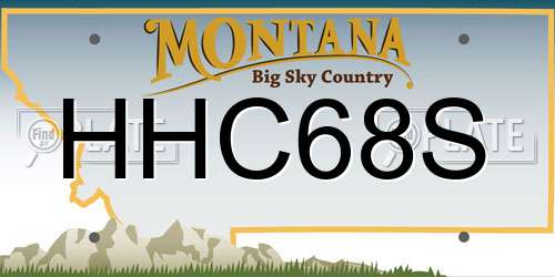 HHC68S Montana License Plate