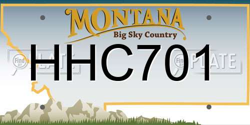 HHC701 Montana License Plate