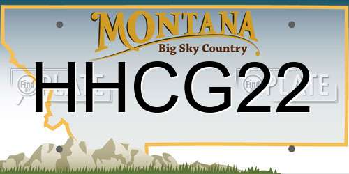 HHCG22 Montana License Plate