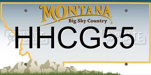 HHCG55 Montana License Plate
