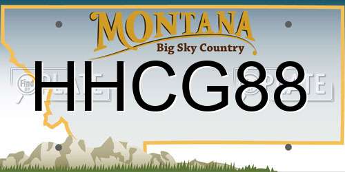 HHCG88 Montana License Plate