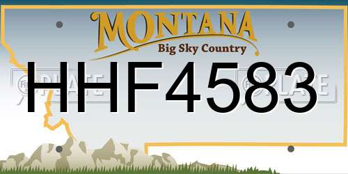 HHF4583 Montana License Plate