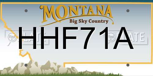 HHF71A Montana License Plate