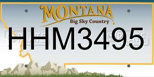 HHM3495 Montana License Plate