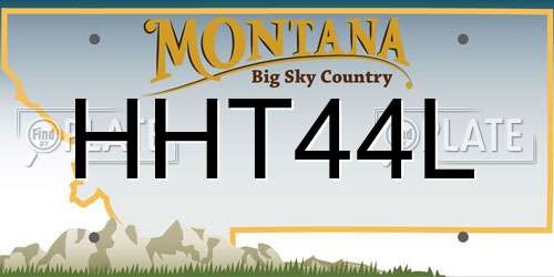 HHT44L Montana License Plate
