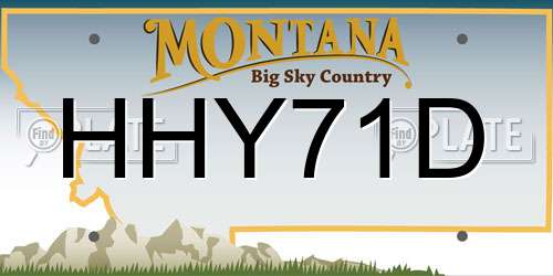 HHY71D Montana License Plate