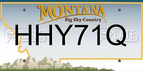 HHY71Q Montana License Plate