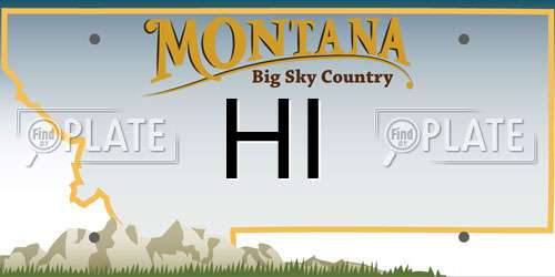HI Montana License Plate