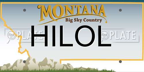 HILOL Montana License Plate