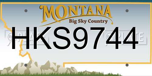 HKS9744 Montana License Plate