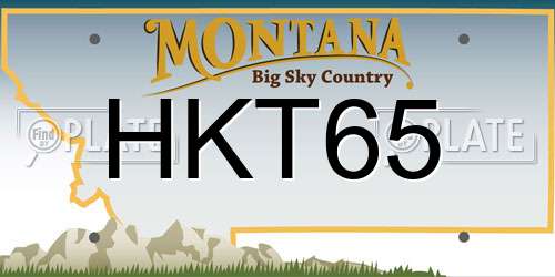 HKT65 Montana License Plate