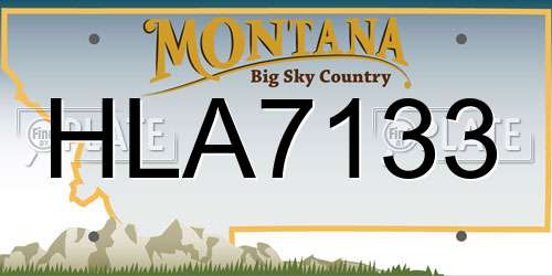 HLA7133 Montana License Plate