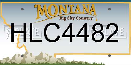 HLC4482 Montana License Plate