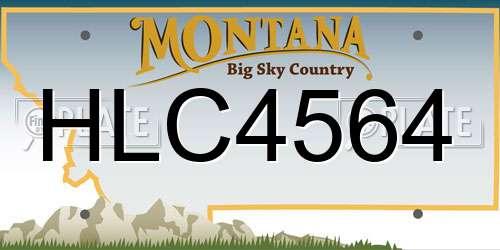 HLC4564 Montana License Plate