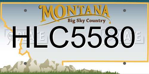 HLC5580 Montana License Plate