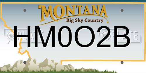HM0O2B Montana License Plate